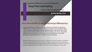 Stop Procrastinating: Music with Embedded Subliminal Messages-Track 14