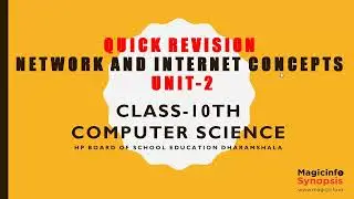 Quick Revision - 10th Computer Science - Unit 2 -  Network and Internet Concepts - HPBOSE