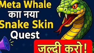 Meta Whale का नया Snake Skin Quest! | Crystal Kami में धमाका | Booster Update Explained