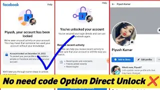 🤩 No need code option direct unlock locked Facebook account 2023 | locked Facebook unlock 2023