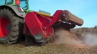 Мульчер Seppi Super Soil на тракторе Fendt 936