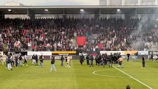 28.04.2024 - FC Winterthur vs. Servette FC - (0:1) Schweizer Cup - Platzsturm - Pyro - Support