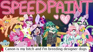 SPEEDPAINT // crackship kids for my MLP crackship next gen 🤡💕 (13+)