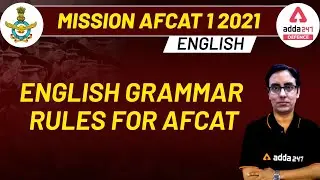 MISSION AFCAT 1 2021 | English | English Grammar Rules for AFCAT