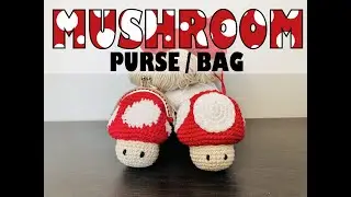 Mushroom Purse and Drawstring Bag Crochet Tutorial
