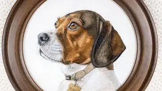 This dog embroidery took over 30 different colors and 60+ hours of work to finish