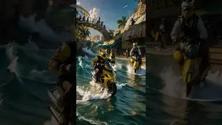 Cute Cat🙀🏎️ Jet Ski Race #shorts #viral