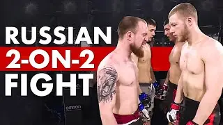 Crazy Russian 2-On-2 MMA Fight - Indie MMA Highlights - Caposa's Corner