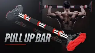 OTEKSPORT Indoor Portable Pull Up Bar for Doorway No Screw, Multi-Functional with Auto Lock Design