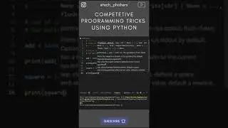 Python Competitive Programming Trick 17 