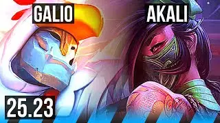 GALIO vs AKALI (MID) | 7/1/8, Dominating | KR Challenger | 25.23