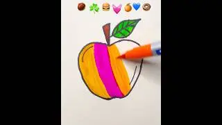 🌰☘️🍔💓🍊satisfying creative drawing #art  #satisfyingvideo #satisfying #video #viral #creative #shorts
