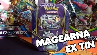 Opening a Magearna EX Battle Heart Tin Pokemon booster packs!