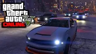 GTA 5 PS4 - Muscle Car Racing (GTA V Custom Race Track)