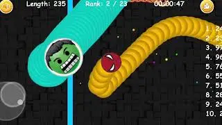 Cacing terbesar Superhero Loki || Worms zone Slither Snake Game #95332