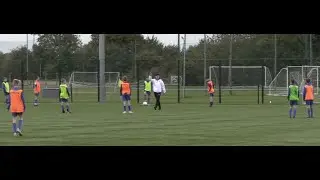 UEFA A licence session High press in a 1-4-4-2 vs 1-4-3-3