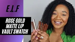 Elf Cosmetics Rose Gold Matte Lip Vault Swatch|Affordable Makeup
