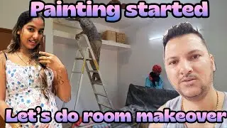 🤰Let&rsquo;s Do Room Makeover | Painting Started 🎨 | Konkani Vlog | Spaina And Angelo 