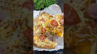 Only 5 minute bread pizza recipe easy quick and tasty #viral #ytshorts #youtubeshorts #shorts