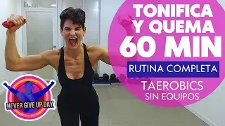 💪 60 MINUTOS DE TAEROBICS SIN PARAR | CARDIO INTENSO + TONIFICACI&Oacute;N COMPLETA EN CASA