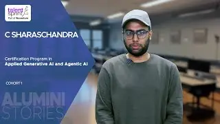 Alumni Stories | C Sharaschandra | Certification Program in Applied Generative AI and Agentic AI