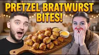 Британцы впервые пробуют крендельные колбаски-братвурст!