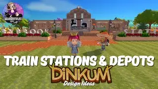 Dinkum: Железнодорожная станция и депо с @ballagirl #dinkum #trains #cozygaming