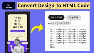 Convert Your Adobe Express Design To HTML Code