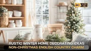 Rustic Winter Home Decorating Ideas: Non-Christmas English Country Charm | Decorate with Me