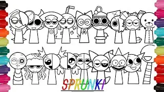 INCREDIBOX SPRUNKI New Coloring Pages/How To Color SPRUNKI Retake, Pyramixed and OC