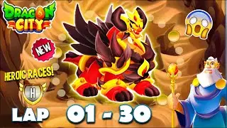Dragon City: High Ashwing Dragon | Heroic Race LAP 1 - 30 COMPLETED 😱