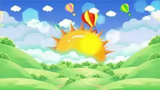 Free Motion Graphic Background 🌤 child Sunny Cloud Hills Landscape Cartoon Video Loop [No Copyright]