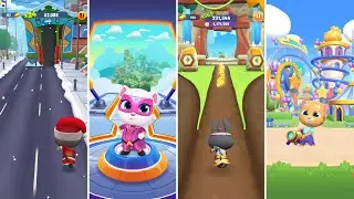 Talking Tom Gold Run Vs Talking Tom Blast Park Vs Talking Tom Hero Dash Vs Talking Tom Time Rush