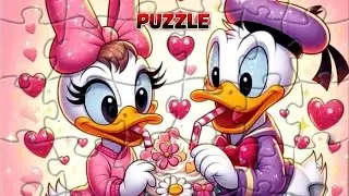 Daisy and Donald Duck - solving jigsaw puzzles for kids 36🧩 Fun Learning with Danik and Lesha