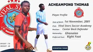 Modern-day center back 🔥🔥🎥 watch Acheampong Thomas of Vital Stars Soccer Academy ✅✅💯