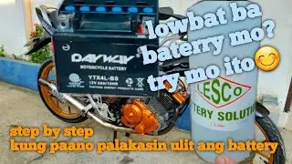 How to repair motorcycle battery, with LESCO battery solution, DIY | RICHMOTO