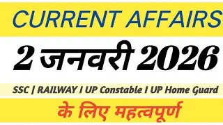 2 January 2026 Current Affairs 🔥 | Daily Current affairs