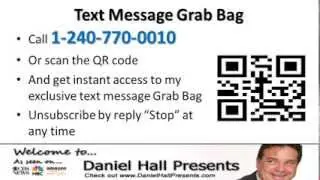 Get FREE Exclusive Training - Join Daniel Hall's Text Message Grab Bag