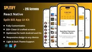 Splitify - Split Bill React Native App Ui Kit