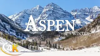 Aspen 4K &ndash; Winter&rsquo;s Majestic Serenity &ndash; Piano Relaxation and Snowy Rockies&rsquo; Charm - 4K Video