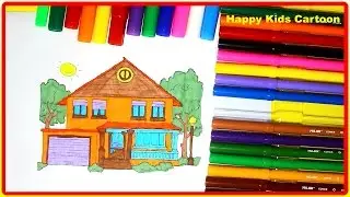 Coloring House - House Coloring Book For Kids - House Coloring Pages Speed Coloring Part3