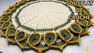 Вязаная крючком салфетка под тарелку: пошаговый мастер-класс 🧶 | Простой и элегантный дизайн