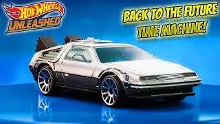 HOT WHEELS UNLEASHED! BACK TO THE FUTURE TIME MACHINE CAR REVIEW! (EXTREME DIFFICULTY)