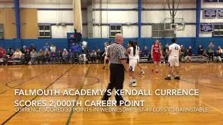 Falmouth Academy&rsquo;s Kendall Currence scores 2,000th career point