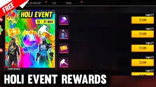 HOLI EVENT REWARDS IN FREE FIRE 2021 🎁