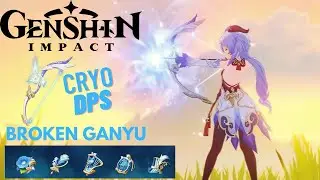 Update Ganyu build damage showcase, artifact set, and weapon #genshinimpact #ganyubuild