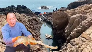 30斤巨大石斑鱼打窝，巨大狗鲨抓到手软，大龙虾也来凑热闹，不料闹了笑话【赶海阿生】