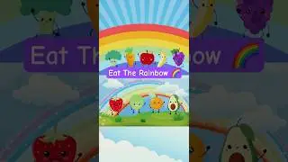 Eat the rainbow #shorts #preschoollearning #singalong  #kidssongs #kidslearning