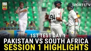 Session 1 Highlights | Pakistan vs South Africa Test Series 2025 | 1st Test Day 1 | PCB | M3U1U