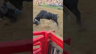 Bull Riding Close Call at Huron County Fair 2025 | A-BAR Rodeo Productions Highlights. #bullriding